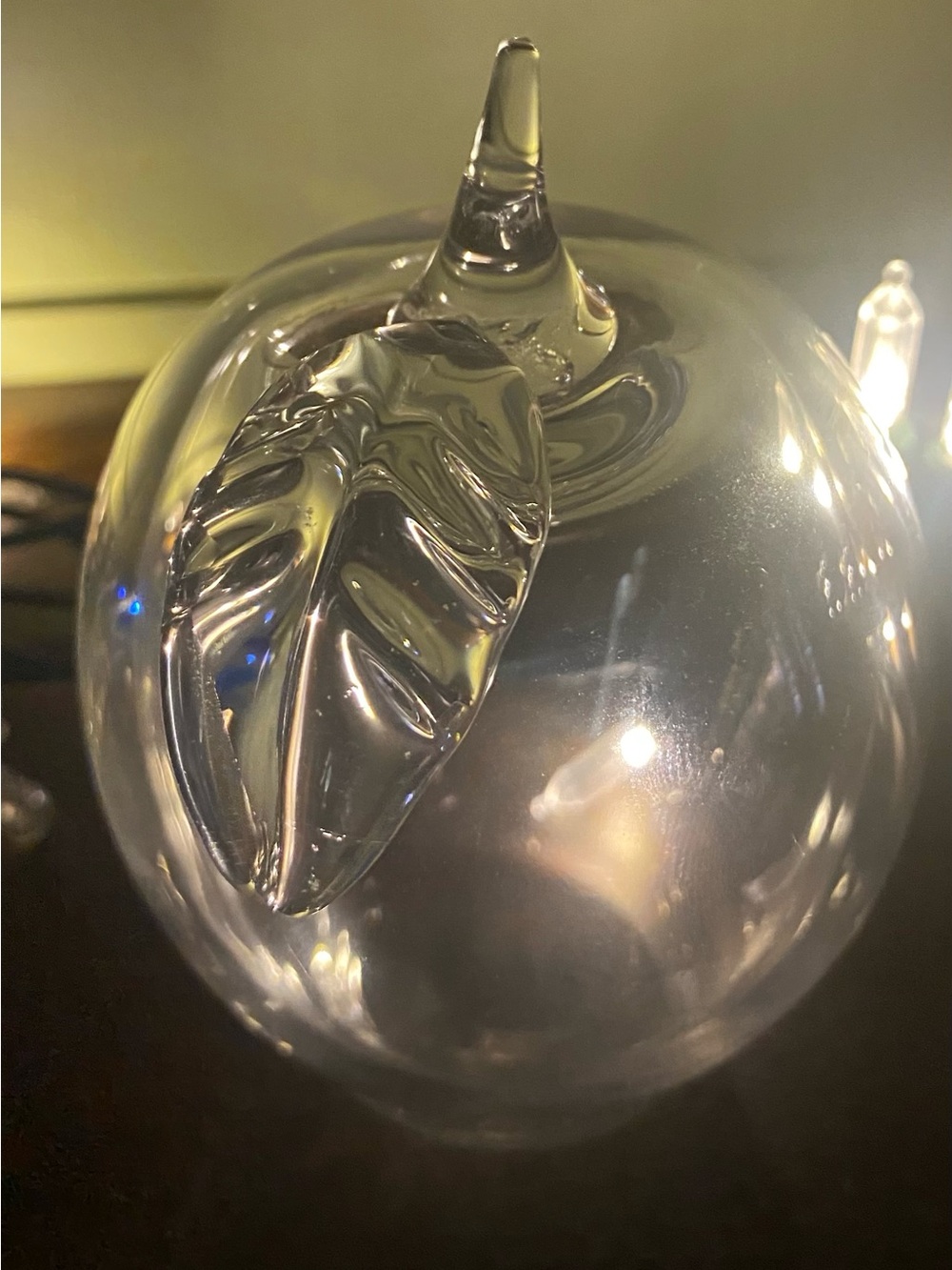 Princess House Handblown glass apple